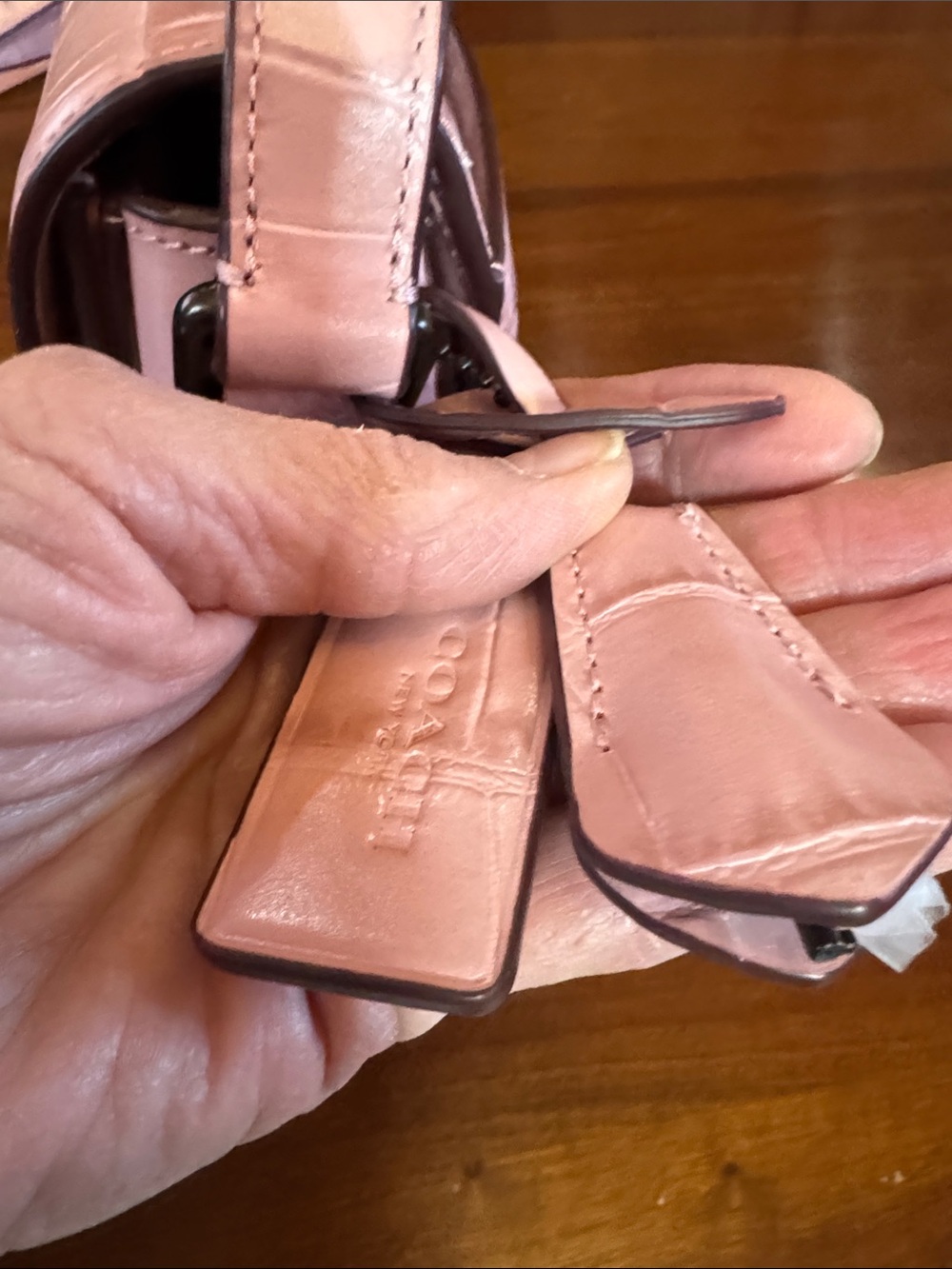 NWOT Coach Drifter Crossbody C6640 Pink Embossed Leather Bag Never Used - Picture 4 of 8